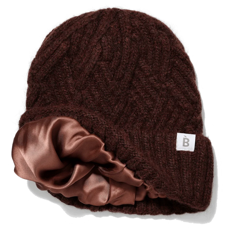 Bonnet en cachemire doublé de soie