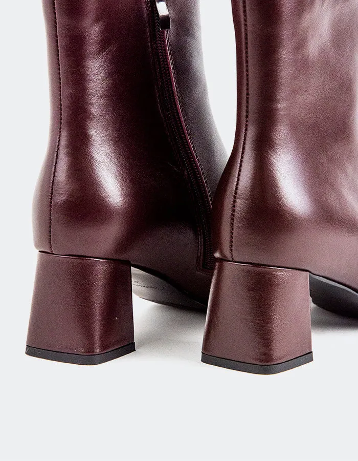Adeline Burgundy Leather