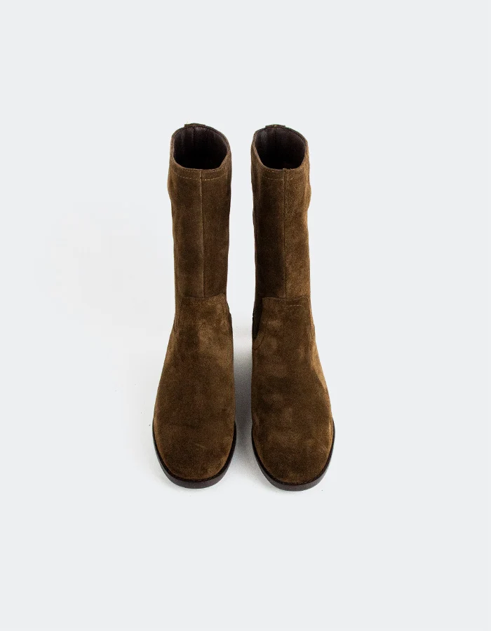 Nolene Khaki Suede