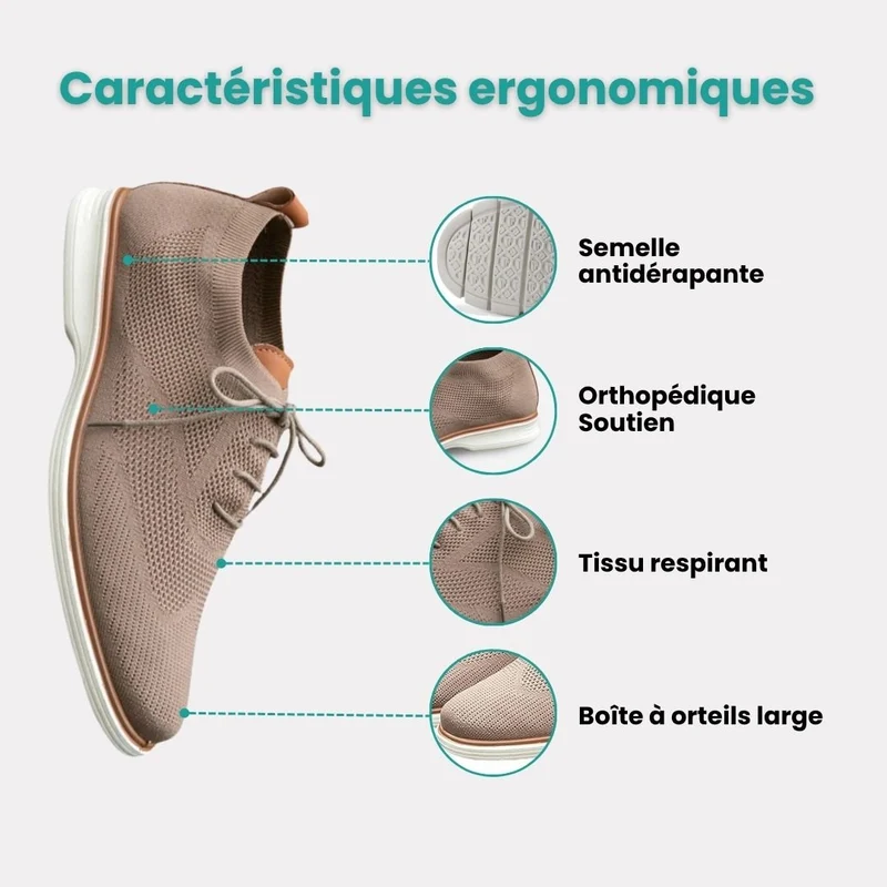 UrbanEase™ – Chaussures de Ville Orthopédiques
