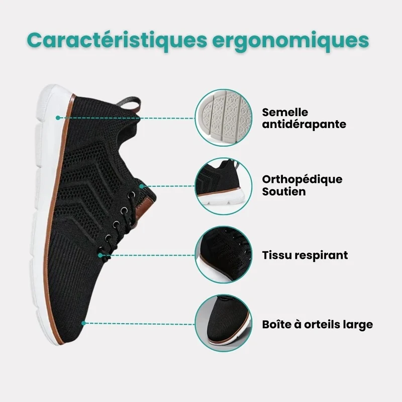 Chaussures de Ville Orthopédiques Respirantes