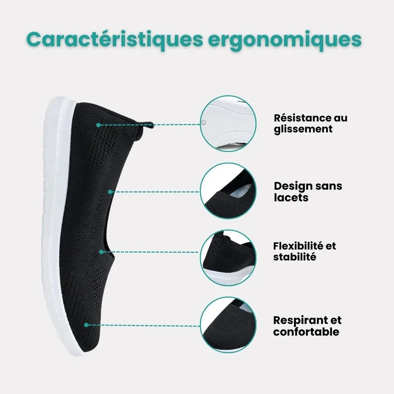 SoftEase™ – Baskets orthopédiques femme confort supérieur