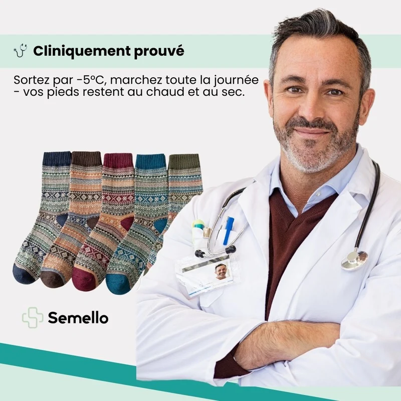 Chaussettes Laine Femme 4 paires – Confort & Isolation Hiver