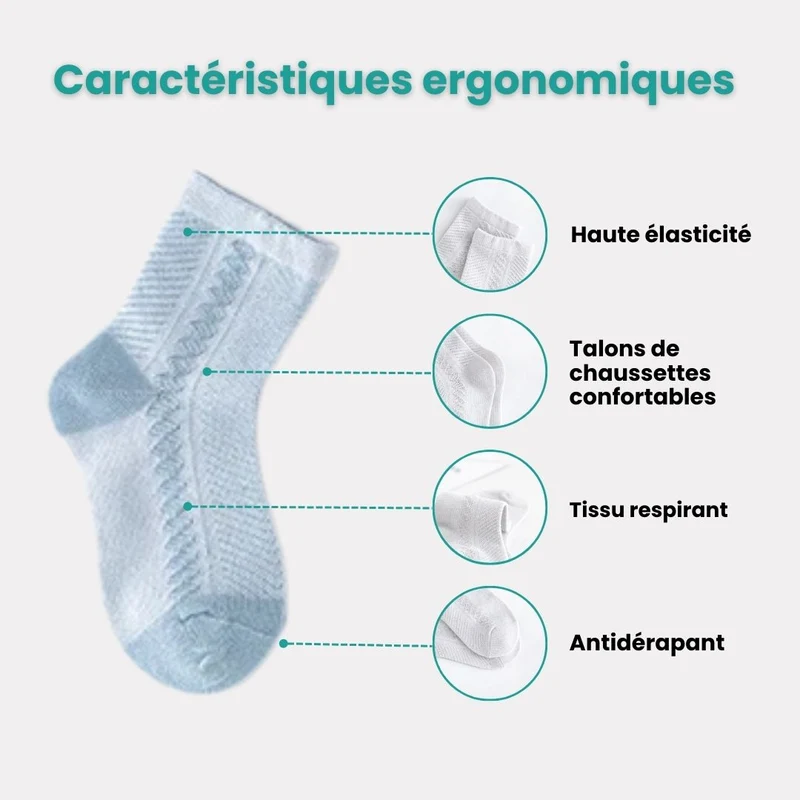 Chaussettes Enfant en Coton – Respirante & Confortable