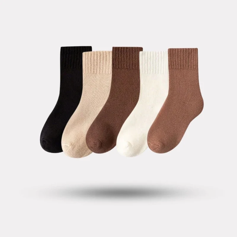 Chaussettes Chaudes Enfant – Épaisses & Confort Hiver (5 paires)