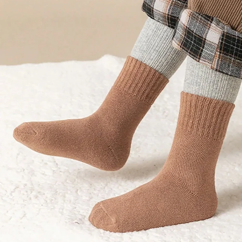 Chaussettes Chaudes Enfant – Épaisses & Confort Hiver (5 paires)