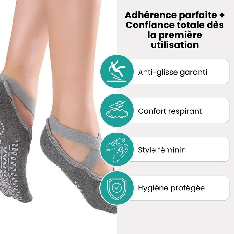 Chaussettes Fitness Femme - Pilates, Yoga & Danse