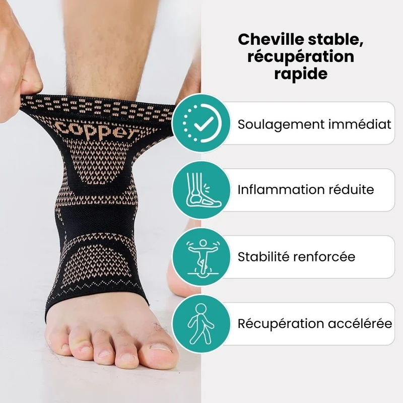 Chevillère Orthopédique Cuivre - Douleurs, Entorses & Récupération