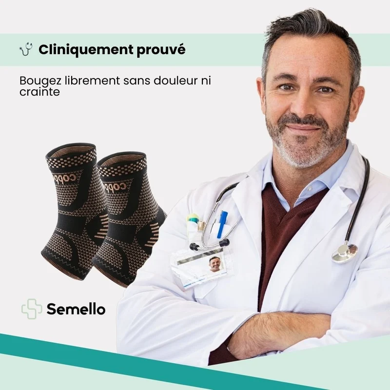 Chevillère Orthopédique Cuivre - Douleurs, Entorses & Récupération