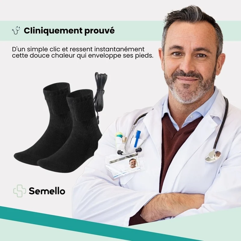 Chaussettes Chauffantes Rechargeables – Chaleur Instantanée