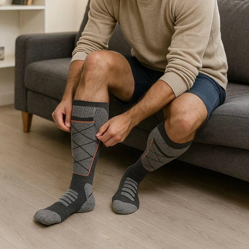 Chaussettes Chauffantes Hiver – Protection Anti-Froid & Bien-être
