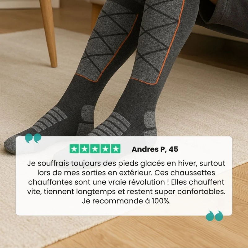 Chaussettes Chauffantes Hiver – Protection Anti-Froid & Bien-être