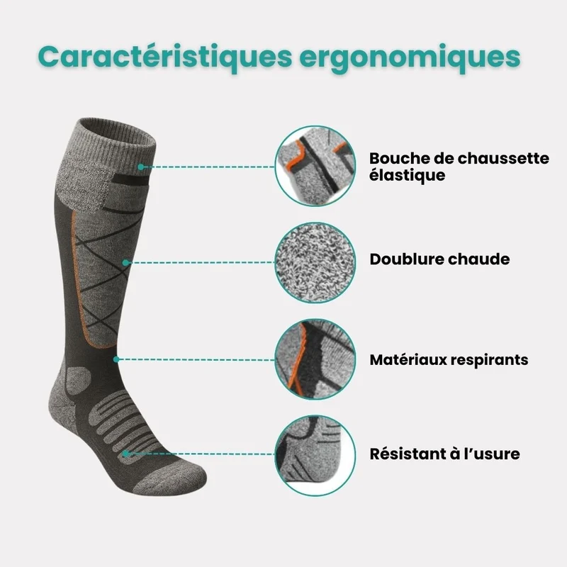 Chaussettes Chauffantes Hiver – Protection Anti-Froid & Bien-être