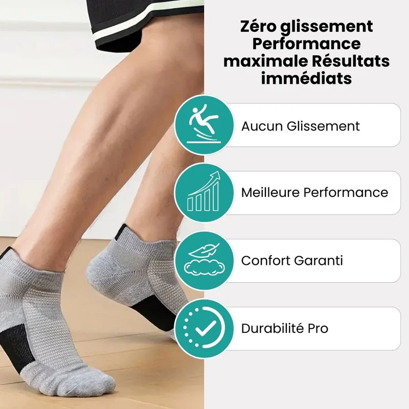 Chaussettes Antiglisse – Idéales Football & Basketball