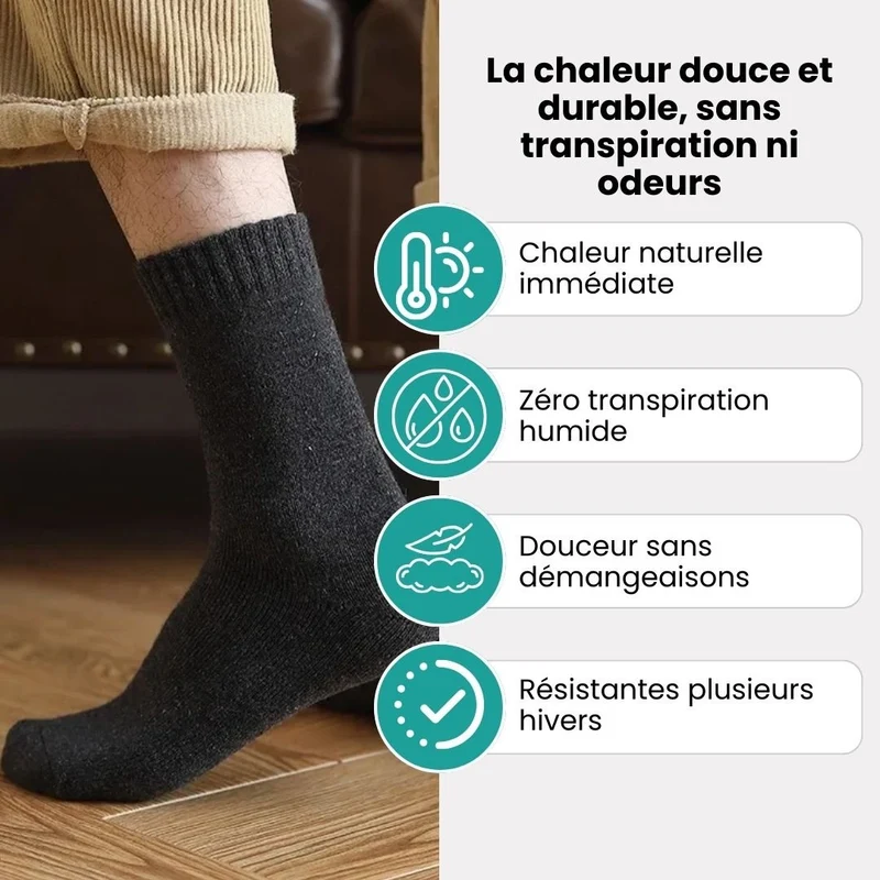 Chaussettes Chaudes Laine Mérinos – Épaisses & Ultra Chaudes
