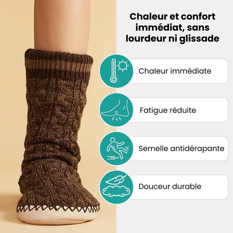 Chaussons chaussettes fouré | Parfait pour la maison