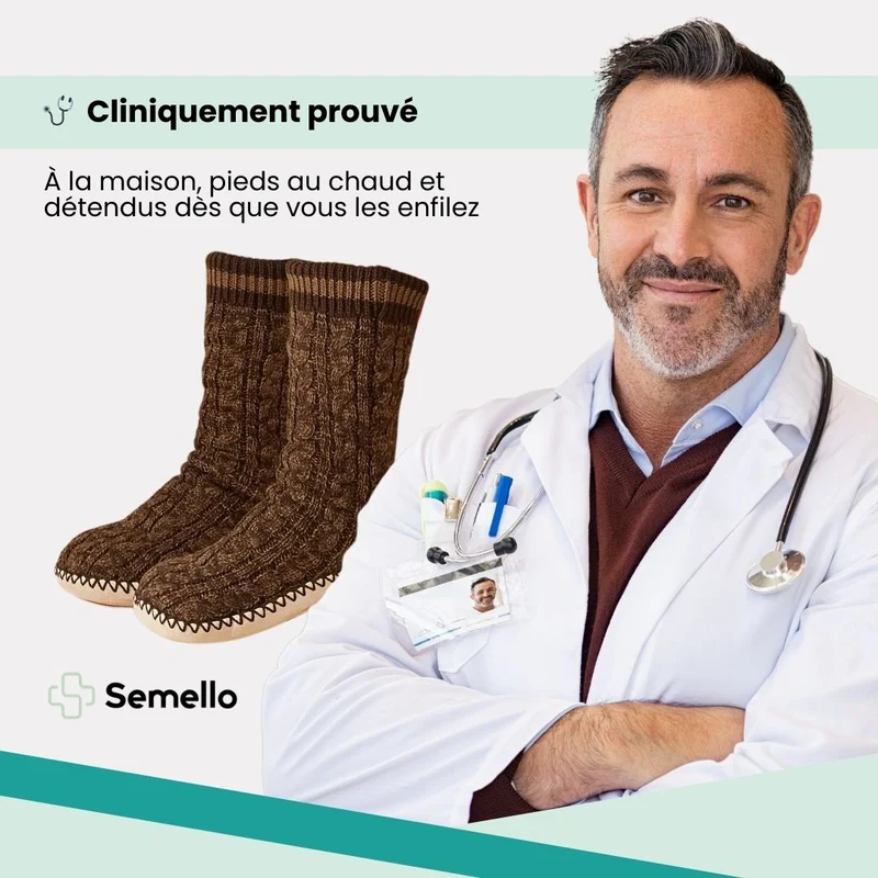 Chaussons chaussettes fouré | Parfait pour la maison