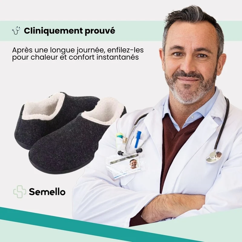 Chaussons Orthopédiques Antidérapants | Chaleur & Stabilité Hiver Femme