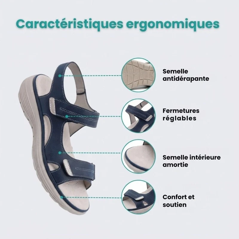 Sandales Confortables avec Soutien Orthopédique