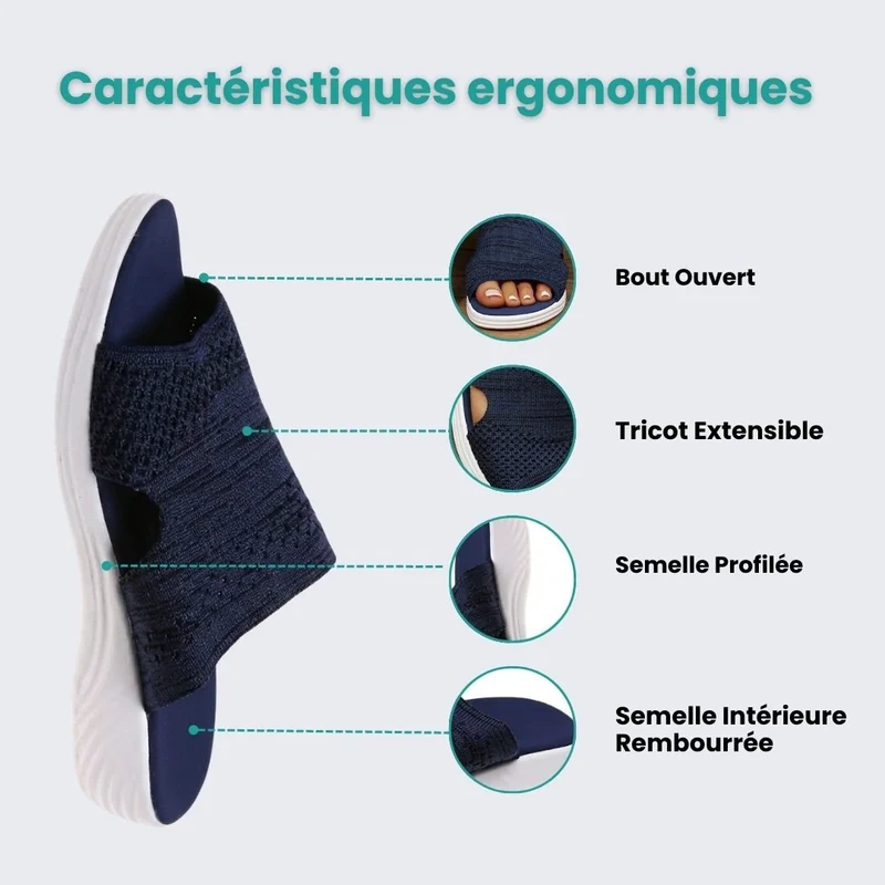 Sandales Compensées - Confort Orthopédique & Élégance