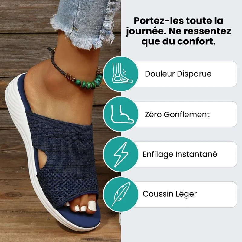 Sandales Compensées - Confort Orthopédique & Élégance