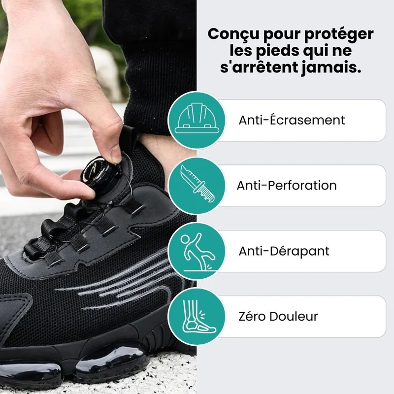Chaussures de Sécurité Orthopédiques – Zéro Fatigue