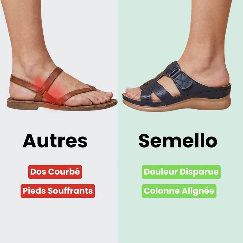 Sandales Compensées Orthopédiques – Posture & Bien-Être