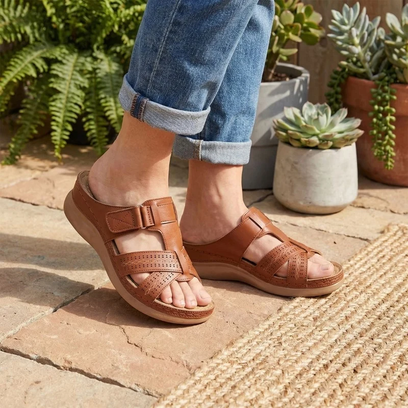 Sandales Compensées Orthopédiques – Posture & Bien-Être