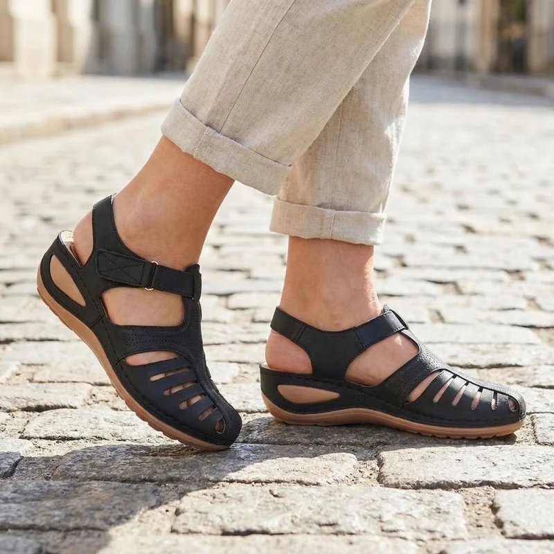 Sandales Compensées Été – Confort Orthopédique Sans Compromis