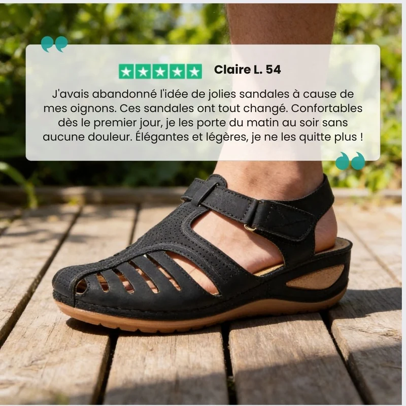 Sandales Compensées Été – Confort Orthopédique Sans Compromis