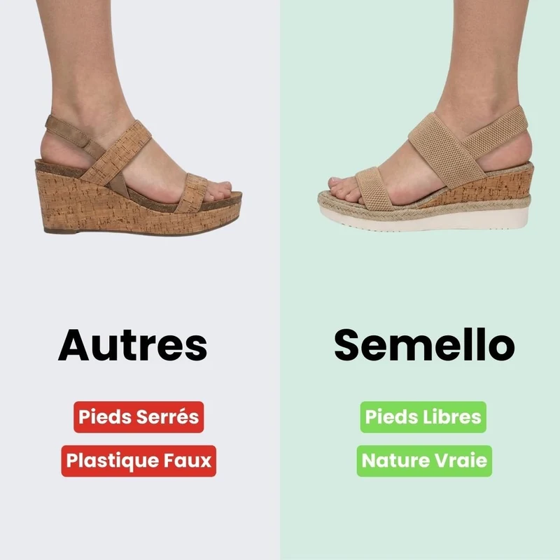 Sandales Compensées Femme – Maintien Orthopédique
