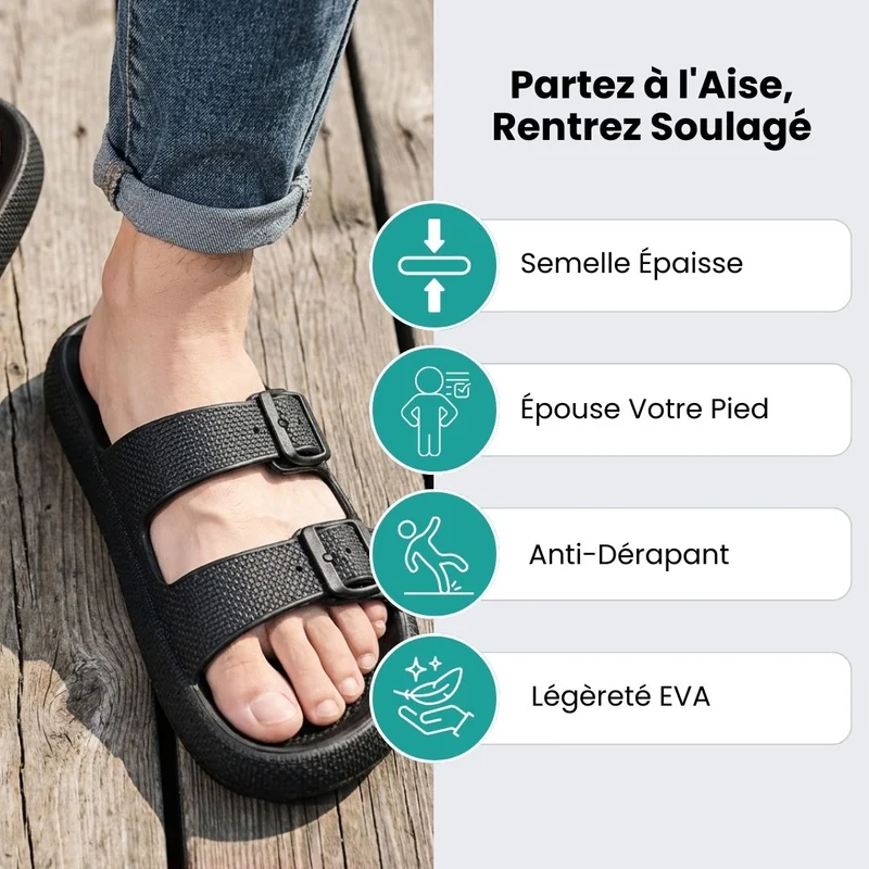 Sandales Orthopédiques à Boucle – Maintien Ajustable