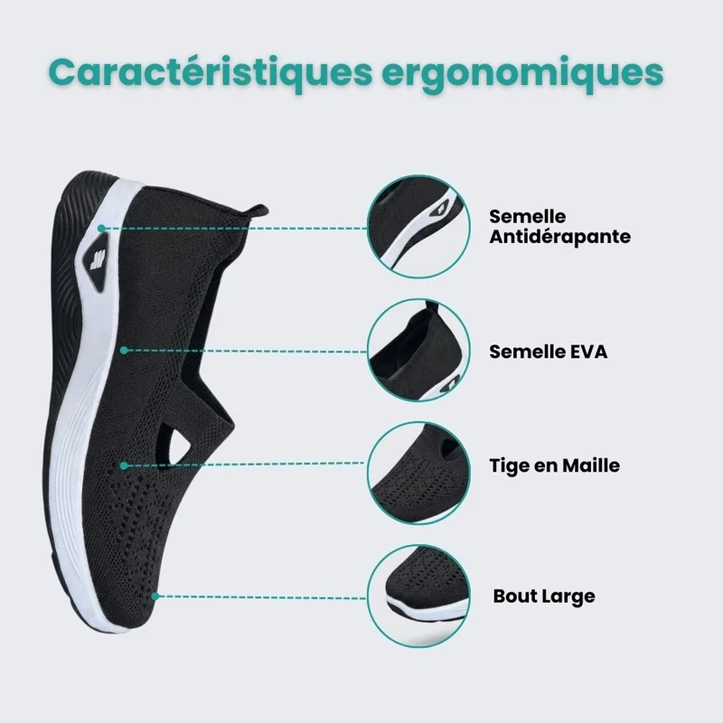 Chaussures Orthopédiques Femme Été – Respirantes & Ultra-Légères