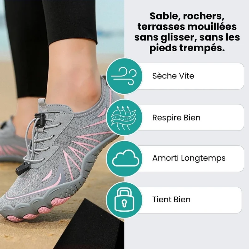 Chaussures de Plage – Protection & Confort sur Sable et Rochers