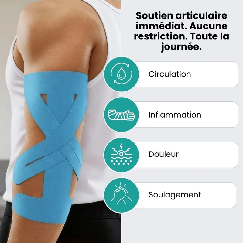 Strap Coude – Maintien Actif & Anti-Douleur (10 Bandes)