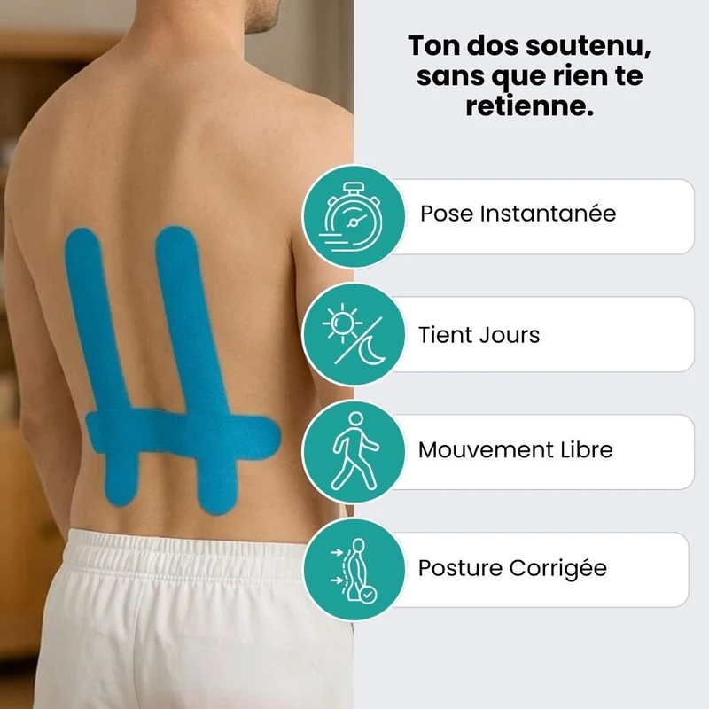 Strap Dos – Soulagement Durable & Correction Posturale (10 Bandes)