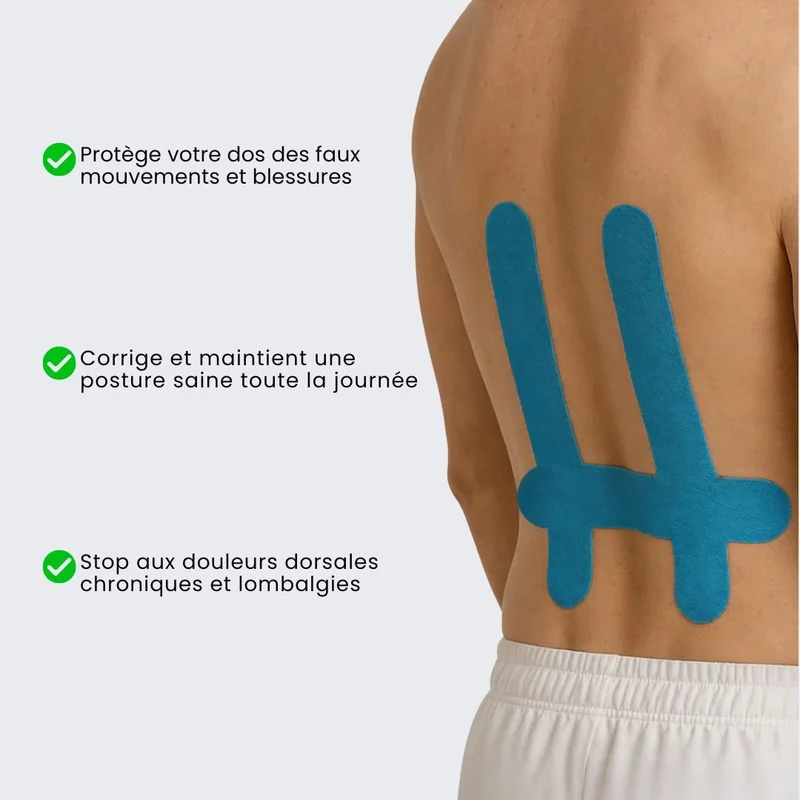 Strap Dos – Soulagement Durable & Correction Posturale (10 Bandes)