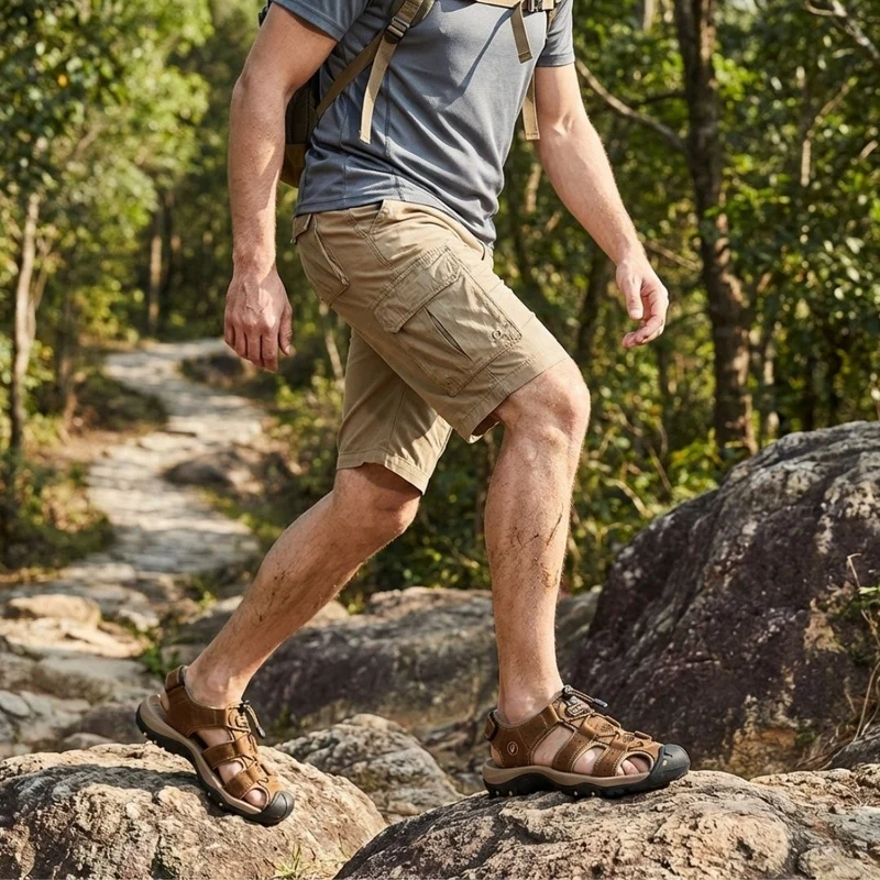 Sandales Orthopédiques en Cuir – Élégance & Maintien Premium
