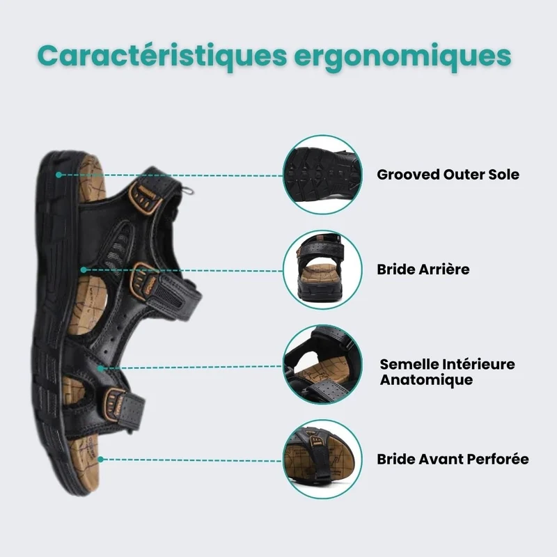 Sandales Femme en Cuir Orthopédiques – Confort au Quotidien