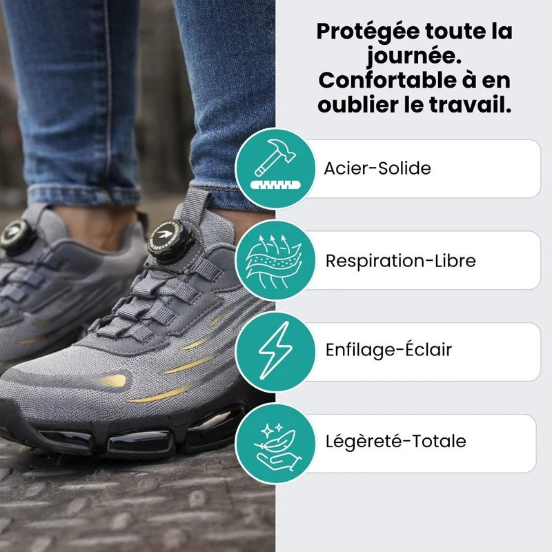 Chaussures de Sécurité Femme – Légères & Confortables