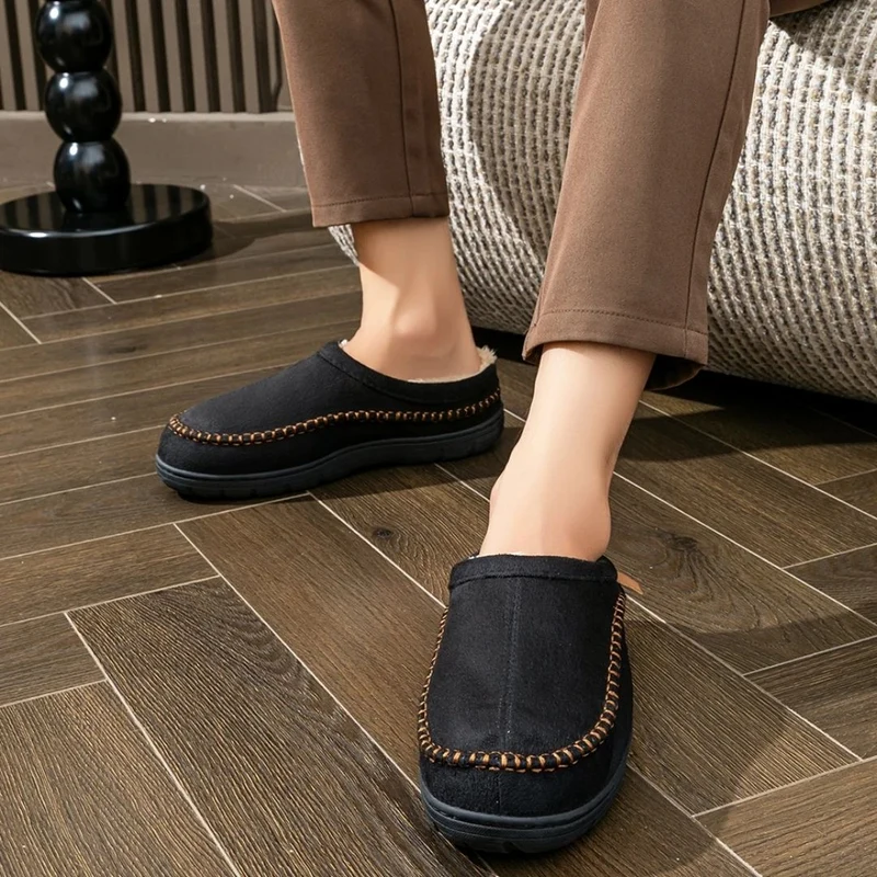 Pantoufles chaudes homme | Élegante & Doublure anti-froid