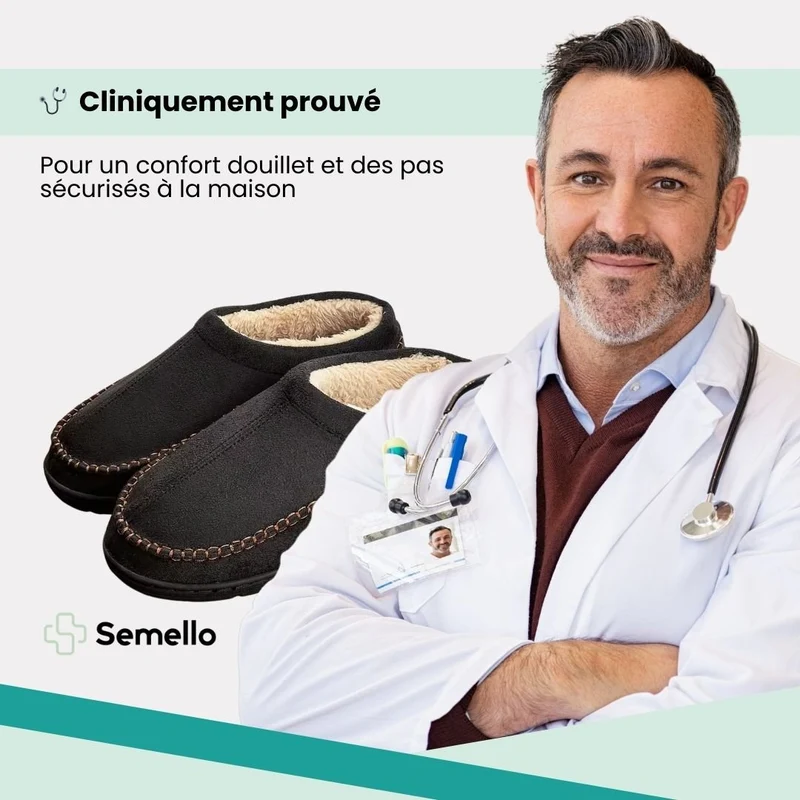 Pantoufles chaudes homme | Élegante & Doublure anti-froid