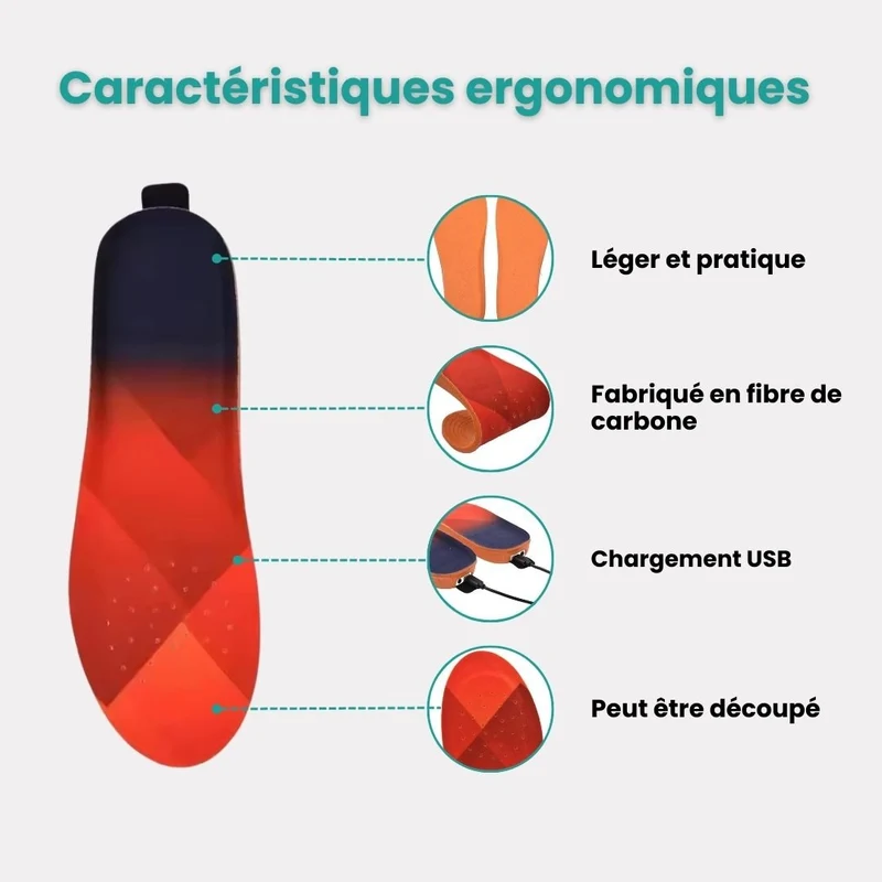 Semelles Chauffantes Outdoor – Pêche, Chasse & Randonnée