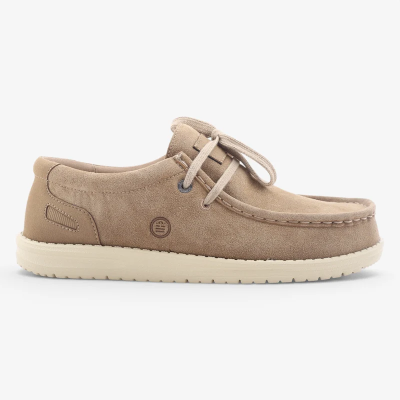 Chaussures bateau en suède beige Saint Jean SBPLAY