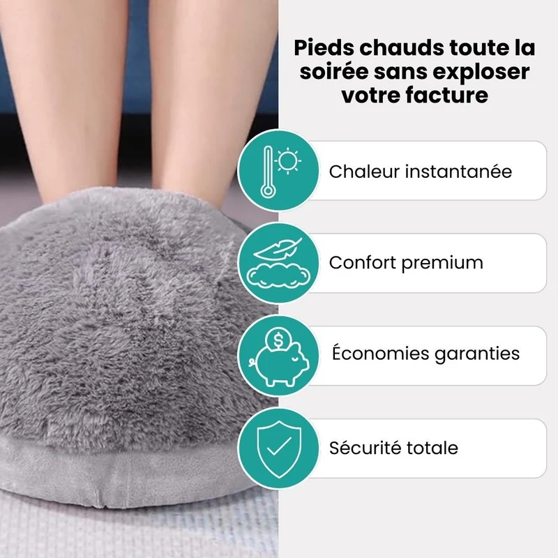 Chauffe-Pieds Velours – Confort & Température Réglée