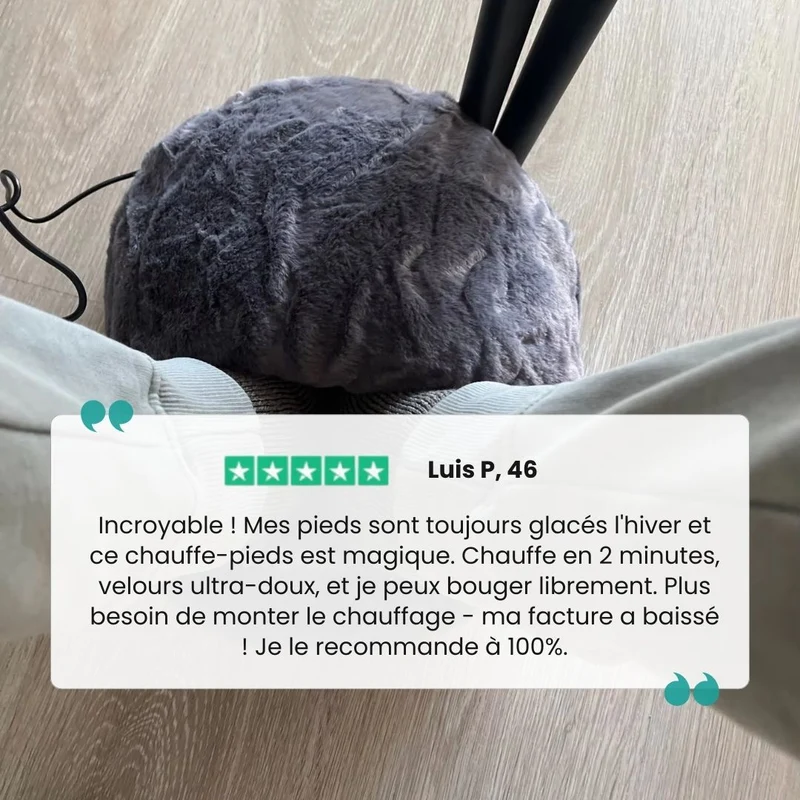 Chauffe-Pieds Velours – Confort & Température Réglée