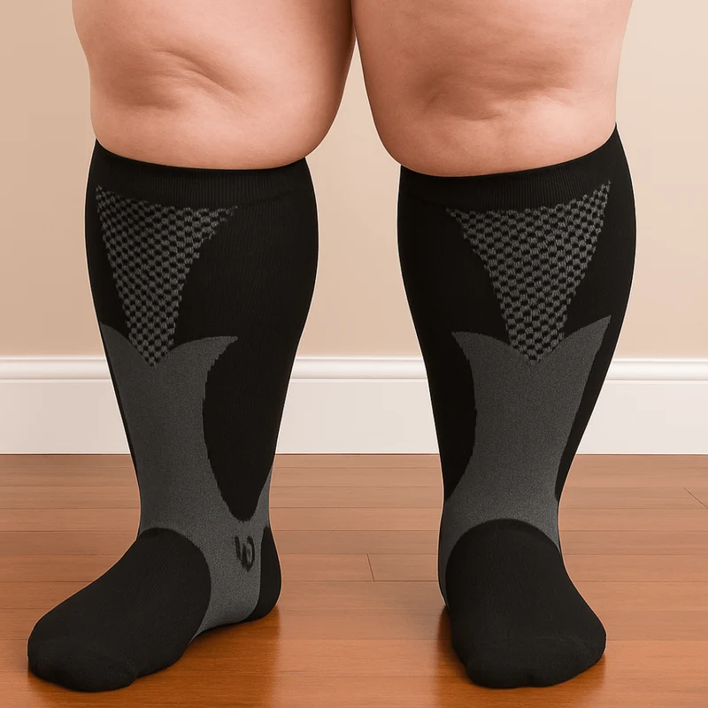 Chaussettes de Compression Grandes Tailles – 2XL à 4XL