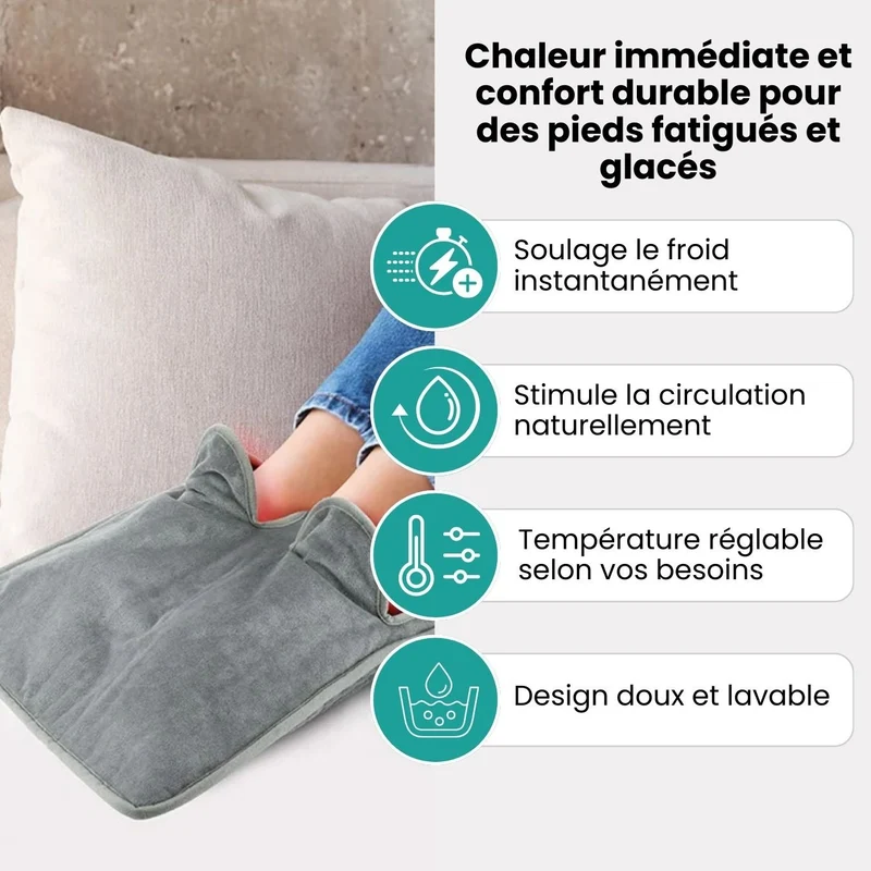 Tapis Chauffant pour Pieds – Chaleur & Relaxation Immédiates