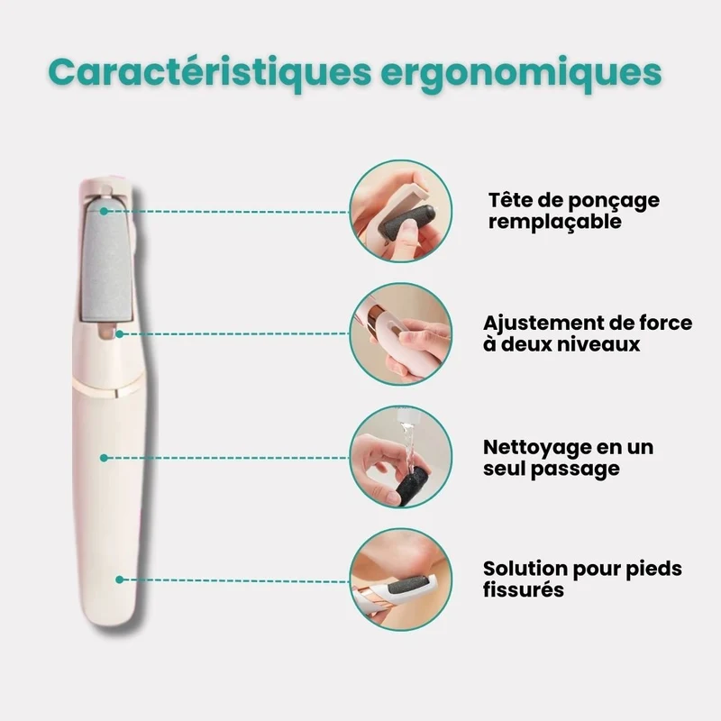 Râpe Électrique Anticalosités – Pieds Doux & Lisses
