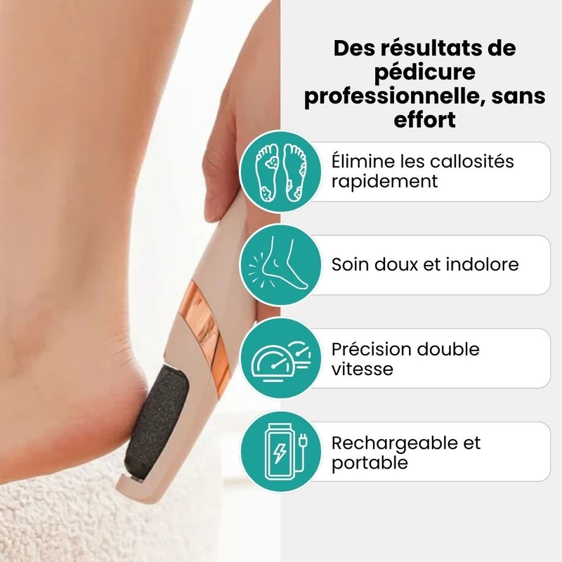 Râpe Électrique Anticalosités – Pieds Doux & Lisses